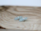 Crest Studs - Aquamarine