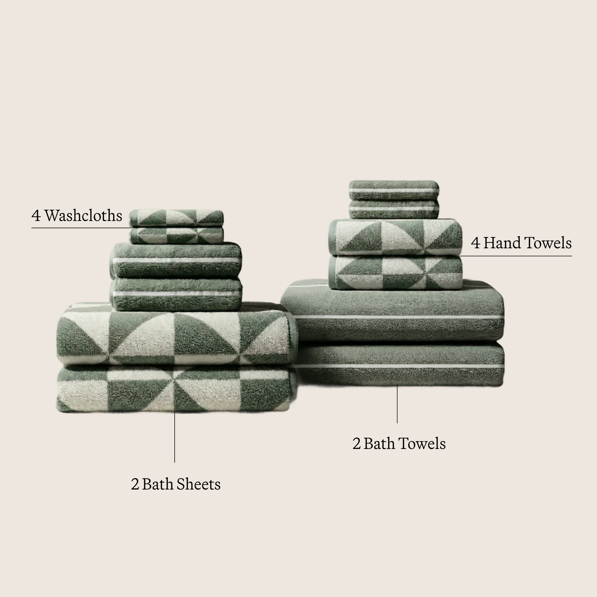 Deia Australian Cotton Towels Italic
