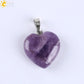 CSJA Natural Stone Heart Necklace | Crystal Healing Pendant for Women