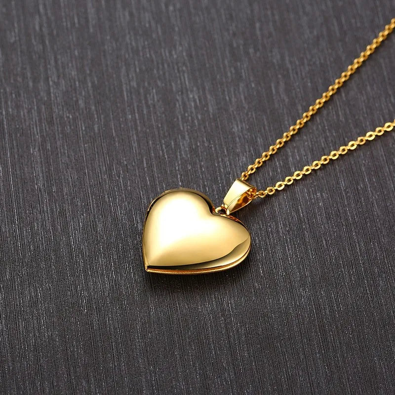 Heart Photo Locket Necklace for Women | Openable Stainless Steel Promise Jewelry