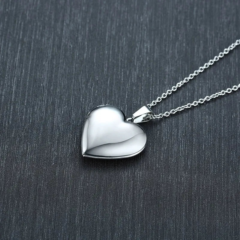 Heart Photo Locket Necklace for Women | Openable Stainless Steel Promise Jewelry