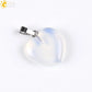 CSJA Natural Stone Heart Necklace | Crystal Healing Pendant for Women