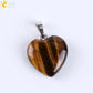 CSJA Natural Stone Heart Necklace | Crystal Healing Pendant for Women