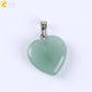 CSJA Natural Stone Heart Necklace | Crystal Healing Pendant for Women