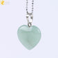 CSJA Natural Stone Heart Necklace | Crystal Healing Pendant for Women