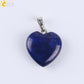 CSJA Natural Stone Heart Necklace | Crystal Healing Pendant for Women