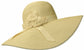 Sakkas Womens UPF 50+ 100% Paper Straw Ribbon Flower Accent Wide Brim Floppy Hat