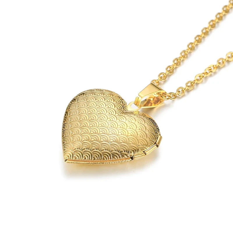 Heart Photo Locket Necklace for Women | Openable Stainless Steel Promise Jewelry