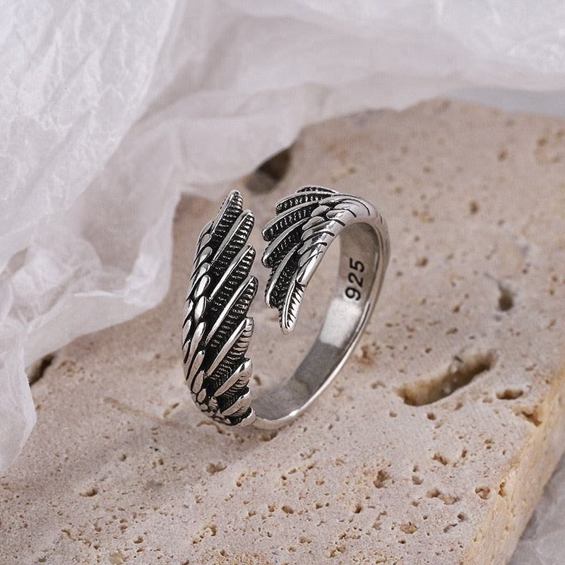 Silver Color Ring, Creative Wings Design - Mermaid Quake