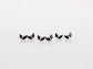 Mini Moonbeam Studs - Black Agate