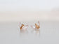 Mini Moonbeam Studs - Rose Quartz