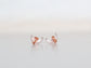 Mini Moonbeam Studs - Rose Quartz