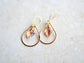 Arrow Hoop Earrings -  Rosé Quartz