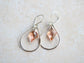 Arrow Hoop Earrings -  Rosé Quartz