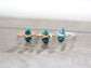 Copper Turquoise Teardrop Ring