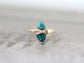 Copper Turquoise Teardrop Ring