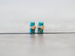 Baguette Studs - Copper Turquoise