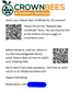 Chalet Bee House Complete Kit with Bee Certificate