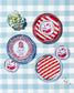 Navy Anchor Away Stripes Dessert Paper Plates - 8 Pack