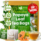 Premium Papaya Leaf Tea Bags, Made with Natural Material Tea Bags. No Sugar, No Caffeine, No Gluten, Vegan.