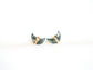 Moonbeam Studs - Moss Agate