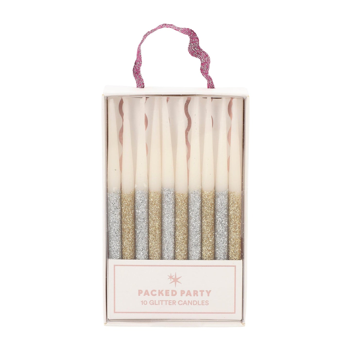 Metallic Glitter Birthday Candles (set of 10)