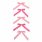 Pink Velvet Clip-On Bow Set (5 count)