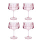 Pretty in Pink Reusable Coupe Glasses (set of 4)