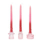 Pink Ombre Taper Candles