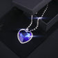 The Ocean Necklace Love Forever Blue Red Crystal Pendants Necklace Women Wedding Jewelry Gift-SMT038