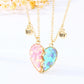 Broken Heart Best Friends Pendant Set | Magnetic Adjustable Lover Necklace for Women