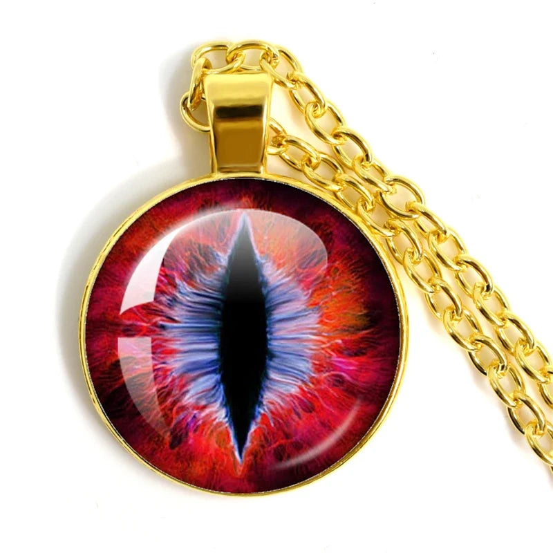 Fashion Evil Eye Pendant Necklace | Trendy Glass Cabochon Jewelry Gift