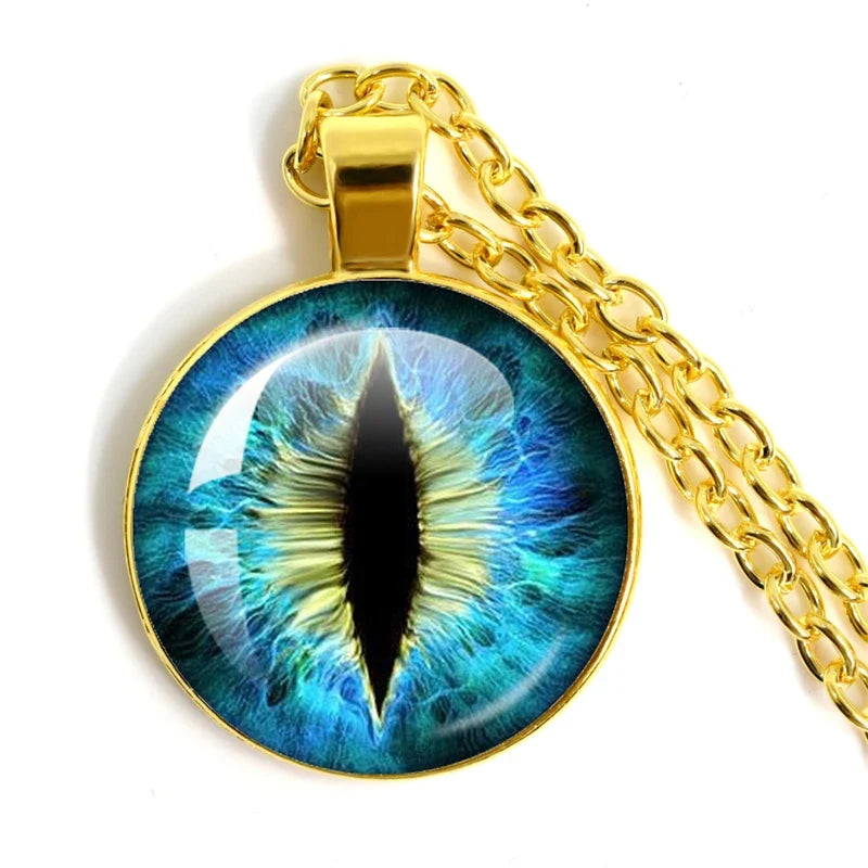 Fashion Evil Eye Pendant Necklace | Trendy Glass Cabochon Jewelry Gift