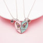 Broken Heart Best Friends Pendant Set | Magnetic Adjustable Lover Necklace for Women