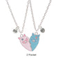 Broken Heart Best Friends Pendant Set | Magnetic Adjustable Lover Necklace for Women