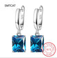 Square Gemstone Stud Earrings Set | 925 Sterling Silver Multi-Color Birthstone Earrings