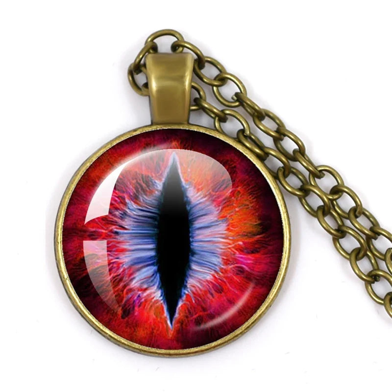 Fashion Evil Eye Pendant Necklace | Trendy Glass Cabochon Jewelry Gift