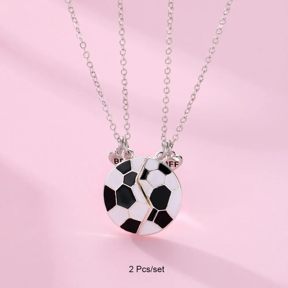 Broken Heart Best Friends Pendant Set | Magnetic Adjustable Lover Necklace for Women
