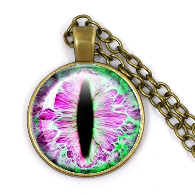 Fashion Evil Eye Pendant Necklace | Trendy Glass Cabochon Jewelry Gift