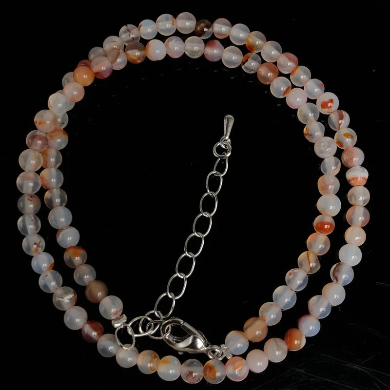 Natural Stone Crystal Choker Necklace | 4mm Bohemian Adjustable Choker
