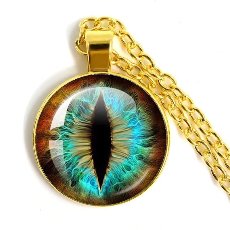 Fashion Evil Eye Pendant Necklace | Trendy Glass Cabochon Jewelry Gift