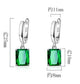Square Gemstone Stud Earrings Set | 925 Sterling Silver Multi-Color Birthstone Earrings