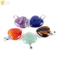 CSJA Natural Stone Heart Necklace | Crystal Healing Pendant for Women