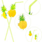 Tropical Party Drinking Straws 25pcs Flamingo Pineapple Straws Hawaiian Summer Pool Wedding Decoration Reusable Beach Supplies