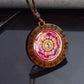 7 Chakra Symbol Glass Wood Pendant Necklace | Unisex Yoga Meditation Jewelry
