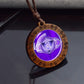 7 Chakra Symbol Glass Wood Pendant Necklace | Unisex Yoga Meditation Jewelry