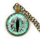 Fashion Evil Eye Pendant Necklace | Trendy Glass Cabochon Jewelry Gift