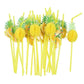 Tropical Party Drinking Straws 25pcs Flamingo Pineapple Straws Hawaiian Summer Pool Wedding Decoration Reusable Beach Supplies