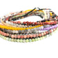 Natural Stone Crystal Choker Necklace | 4mm Bohemian Adjustable Choker