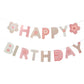 INS Bohemian Boho Rainbow Paper Banner Happy Birthday Party Decorations Girl Kids Baby Shower 1st Birthday Hanging Flag Supplies